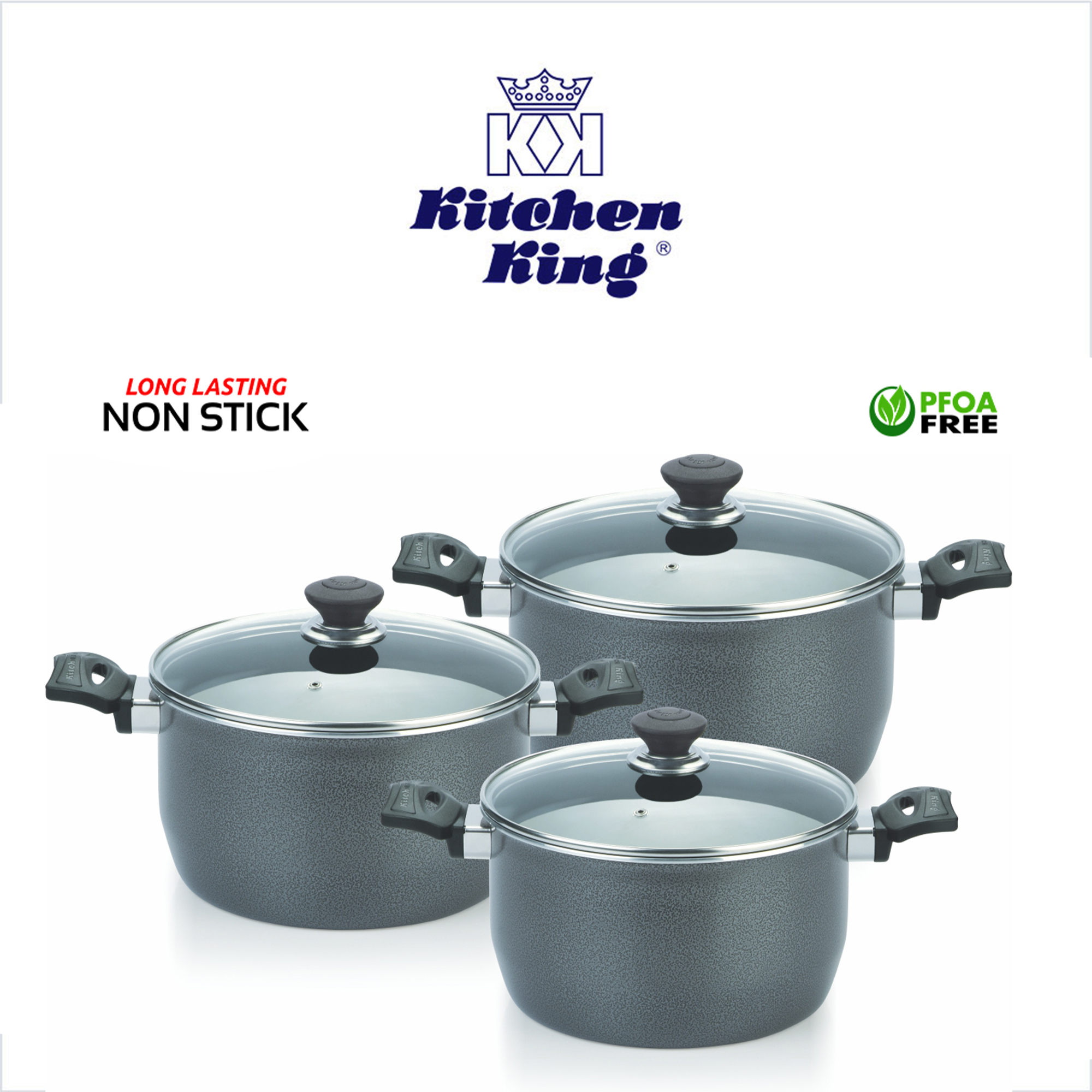 KK PREMIUM Non-Stick QUANTUM SET (22-24-26 CM) (INDUCTION)